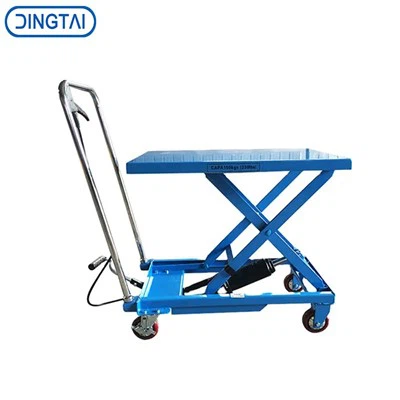 Tavolo a portata di forbice mobile a mano